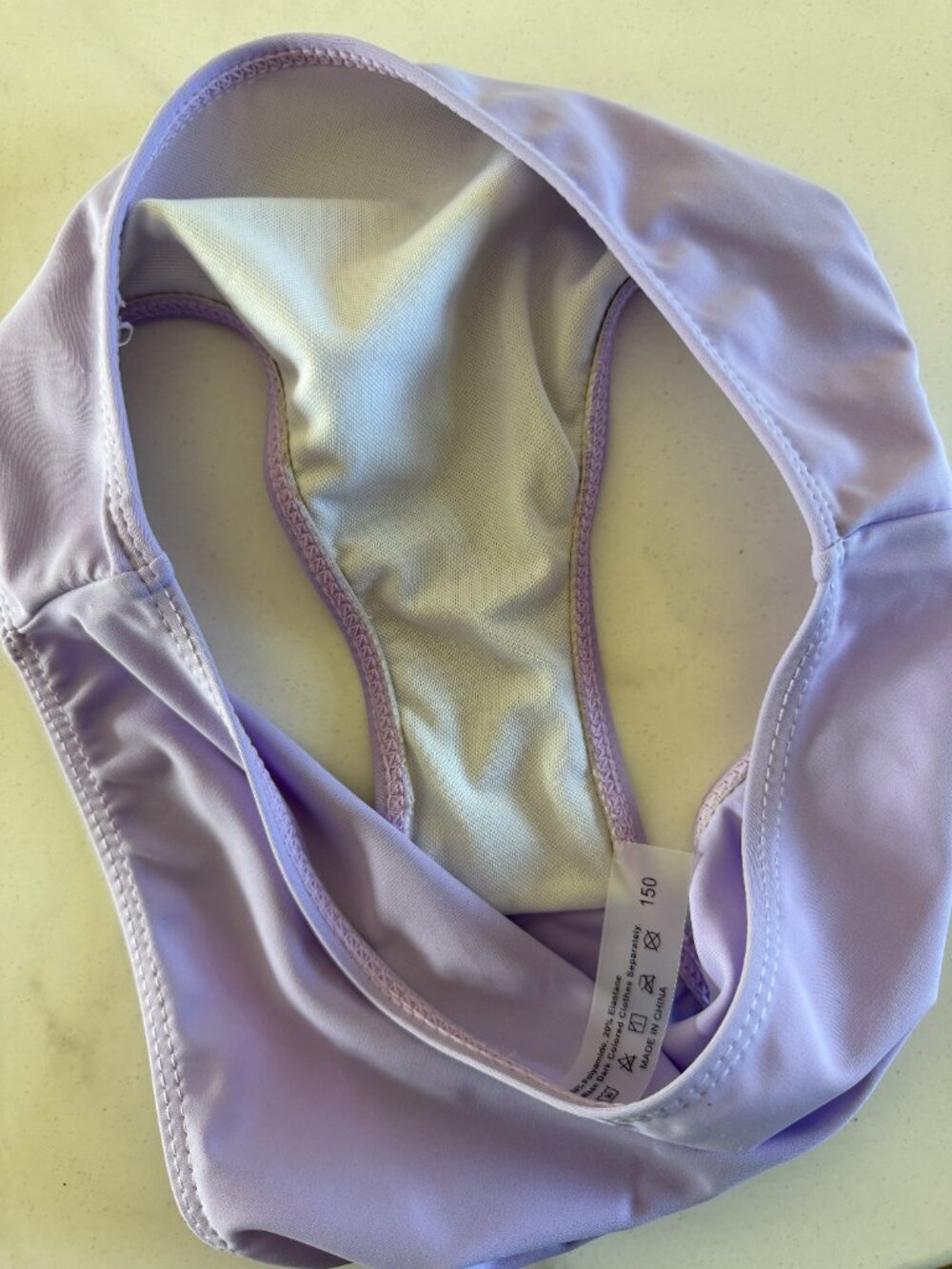 Bundle of 2 Women's Bikini Bottoms - Tropical Floral Print + Solid Lavender - M - Picture 7 of 10